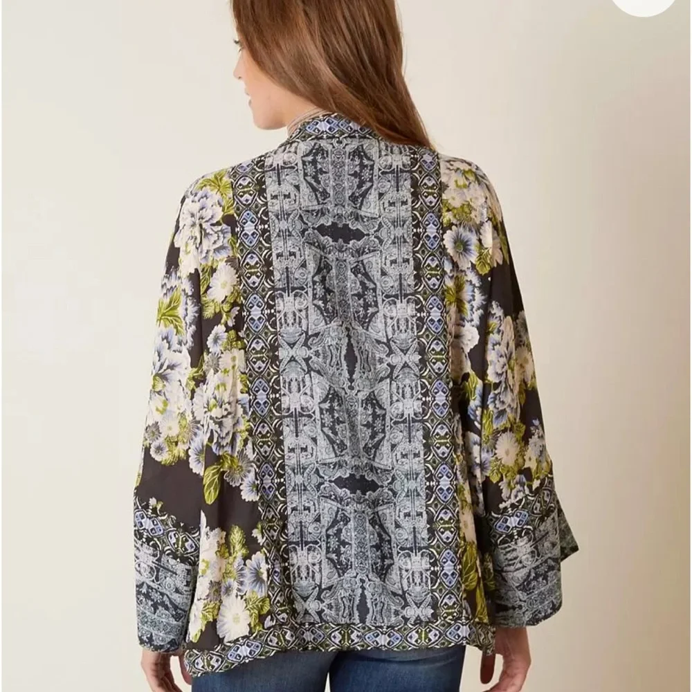 Free People Wildflower Chiffon Zip Kimono – Size XS/S (Oversized Fit)